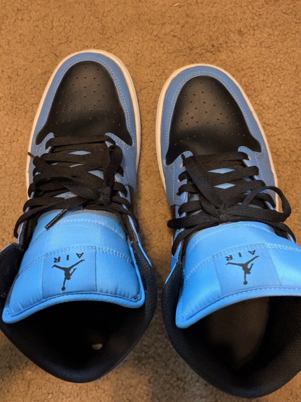 Jordan Men's Sneakers - Black and Light Blue